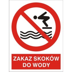 EG-tablice „Zakaz skoków do wody”
