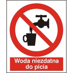 EG-tablice „Zakaz picia wody (woda niezdatna do picia)”