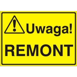 EG-tablice „Uwaga! Remont”