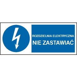 EG-tablice „Rozdzielnia elektryczna Nie zastawiać” pozioma