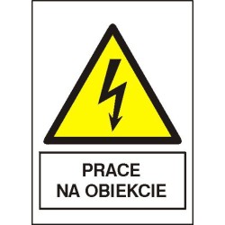 EG-tablice „Prace na obiekcie” pionowa