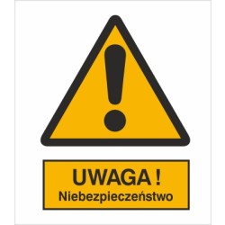 EG-tablice „Uwaga! Niebezpieczeństwo” Naklejka
