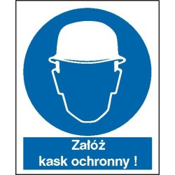 EG-tablice „Nakaz stosowania ochrony głowy”