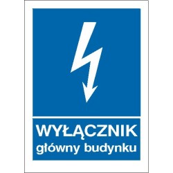 EG-tablice „Wyłącznik główny budynku” pionowa
