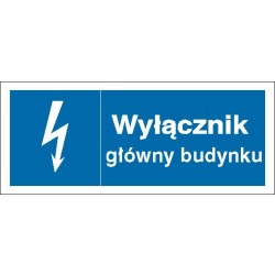 EG-tablice „Wyłącznik główny budynku” pozioma