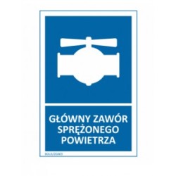 Główny zawór sprężonego powietrza Naklejka