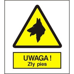 EG-tablice „Uwaga zły pies”