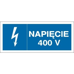 EG-tablice „Napięcie 400 V” pozioma