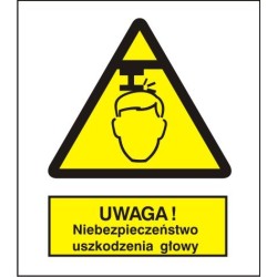 EG-tablice „Ostrzeżenie przed niebezpieczeństwem uszkodzenia głowy”
