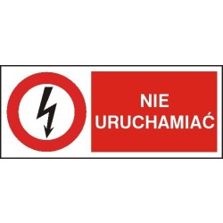 EG-tablice „Nie uruchamiać” pozioma