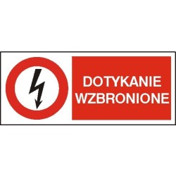 EG-tablice „Dotykanie wzbronione” pozioma