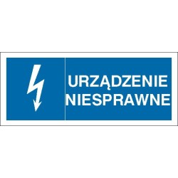 EG-tablice „Urządzenie niesprawne” pozioma