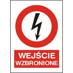 EG-tablice „Wejście wzbronione” pionowa