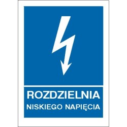 EG-tablice „Rozdzielnia niskiego napięcia” pionowa