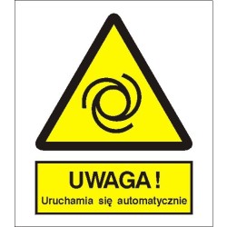 EG-tablice „Ostrzeżenie przed uruchamianiem automatycznym”