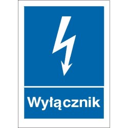 EG-tablice „Wyłącznik” pionowa