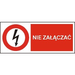 EG-tablice „Nie załączać” pozioma