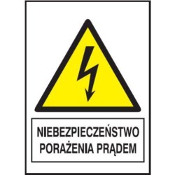 EG-tablice „Niebezpieczeństwo porażenia prądem”