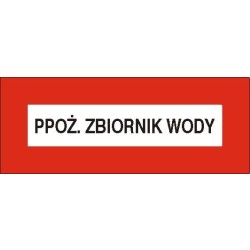 EG-tablice „Ppoż. zbiornik wody”