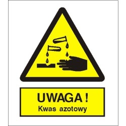 EG-tablice „Ostrzeżenie przed kwasem azotowym”
