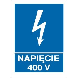 EG-tablice „Napięcie 400 V” pionowa