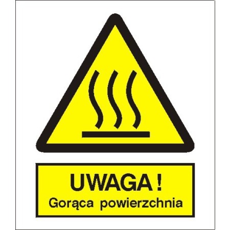 EG-tablice „Uwaga! Gorąca powierzchnia”