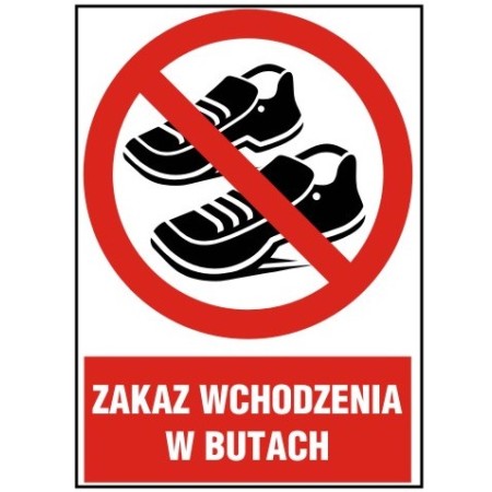 EG-tablice „Zakaz wchodzenia w butach”