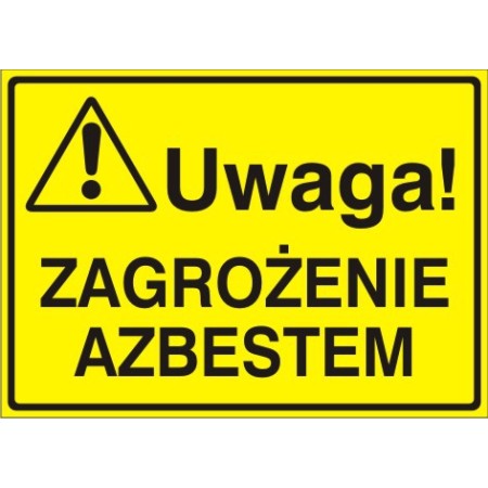 EG-tablice „Uwaga! Zagrożenie azbestem”