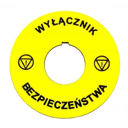 EG-tablice „Wyłącznik bezpieczeństwa” - naklejka