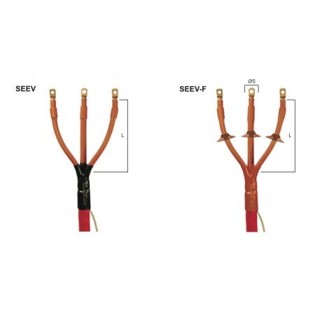 Głowice do kabli 1 i 3-zyłowych o izolacji z tworzyw sztucznych, bez warstwy półprzewodzącej do 7,2 kV