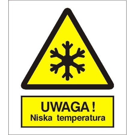 EG-tablice „Ostrzeżenie przed niską temperaturą”