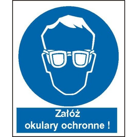 EG-tablice „Nakaz stosowania ochrony oczu”