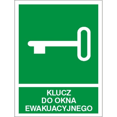 EG-tablice „Klucz do okna ewakuacyjnego”