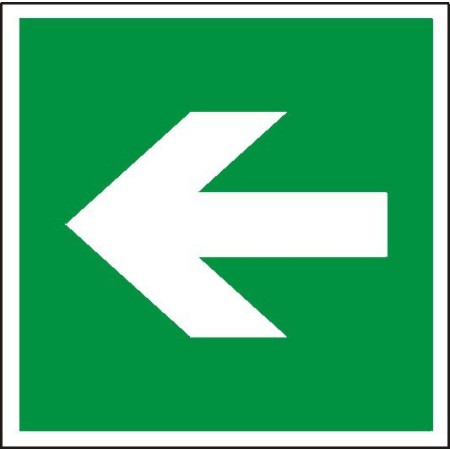 EG-tablice „Kierunek drogi ewakuacyjnej (znak do stosowania tylko z innymi znakami)”