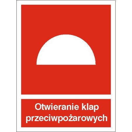 EG-tablice „Miejsce otwierania klap przeciwpożarowych”