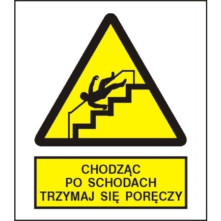 EG-tablice „Ostrzeżenie przed niebezpieczeństwem upadku na schodach”