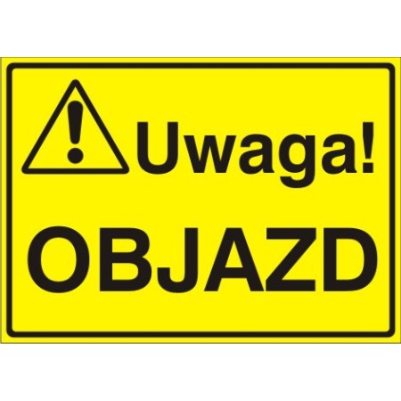 EG-tablice „Uwaga! Objazd”