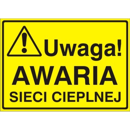 EG-tablice „Uwaga! Awaria sieci cieplnej”